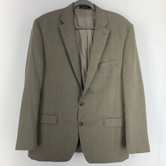 Lauren Ralph Lauren Mens 46L Houndstooth‎ Blazer Sports Coat Business Casual